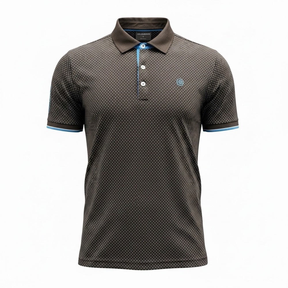 Galvin Green Ventil8 Plus Golf Polo Men's M Black Blue Dot Performance Shirt